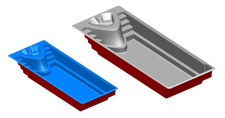 CAD visualisation of the pool