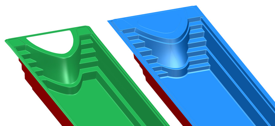 CAD visualisation of the pool